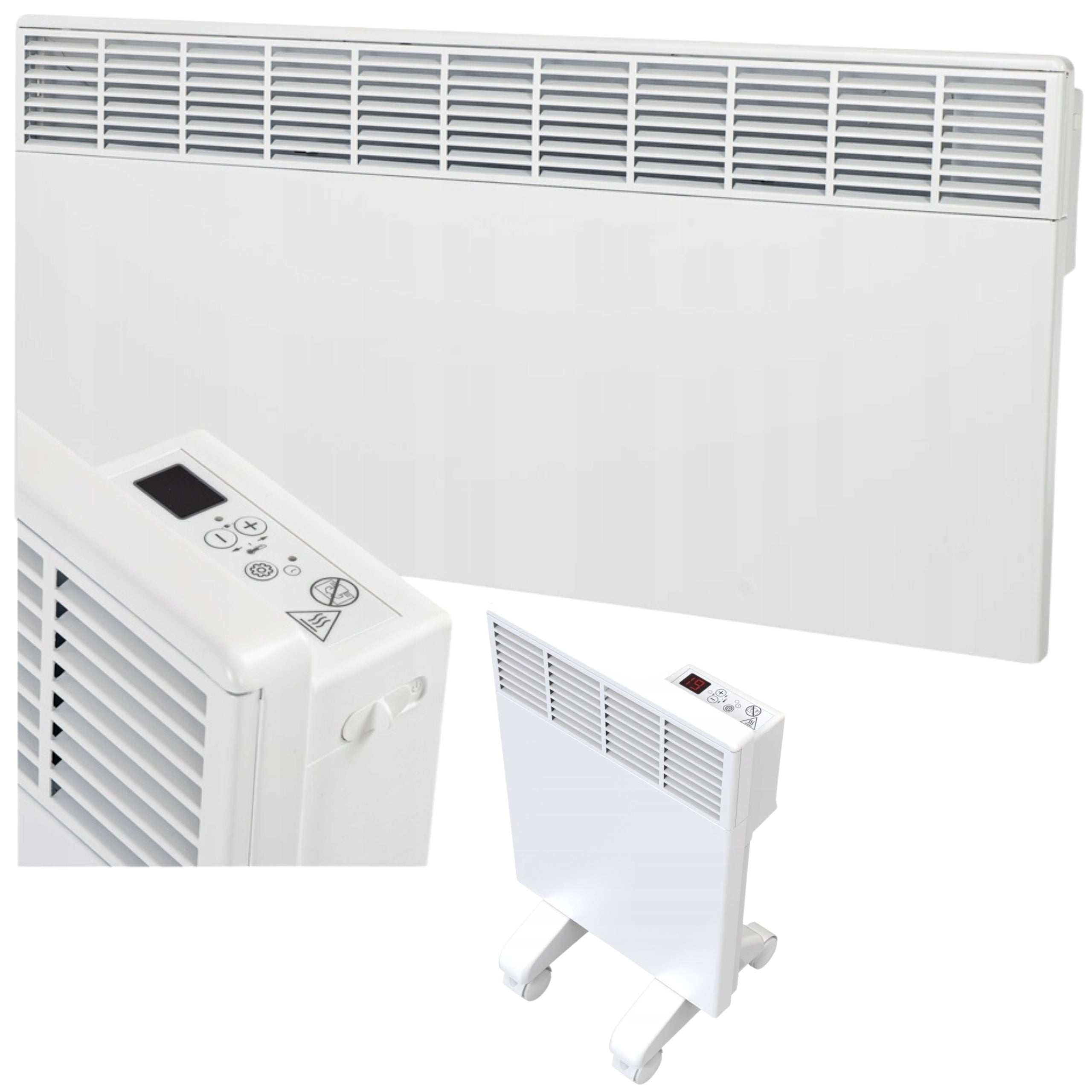 Wall Heater Electric Thermostat Programmer Convector White 2500W