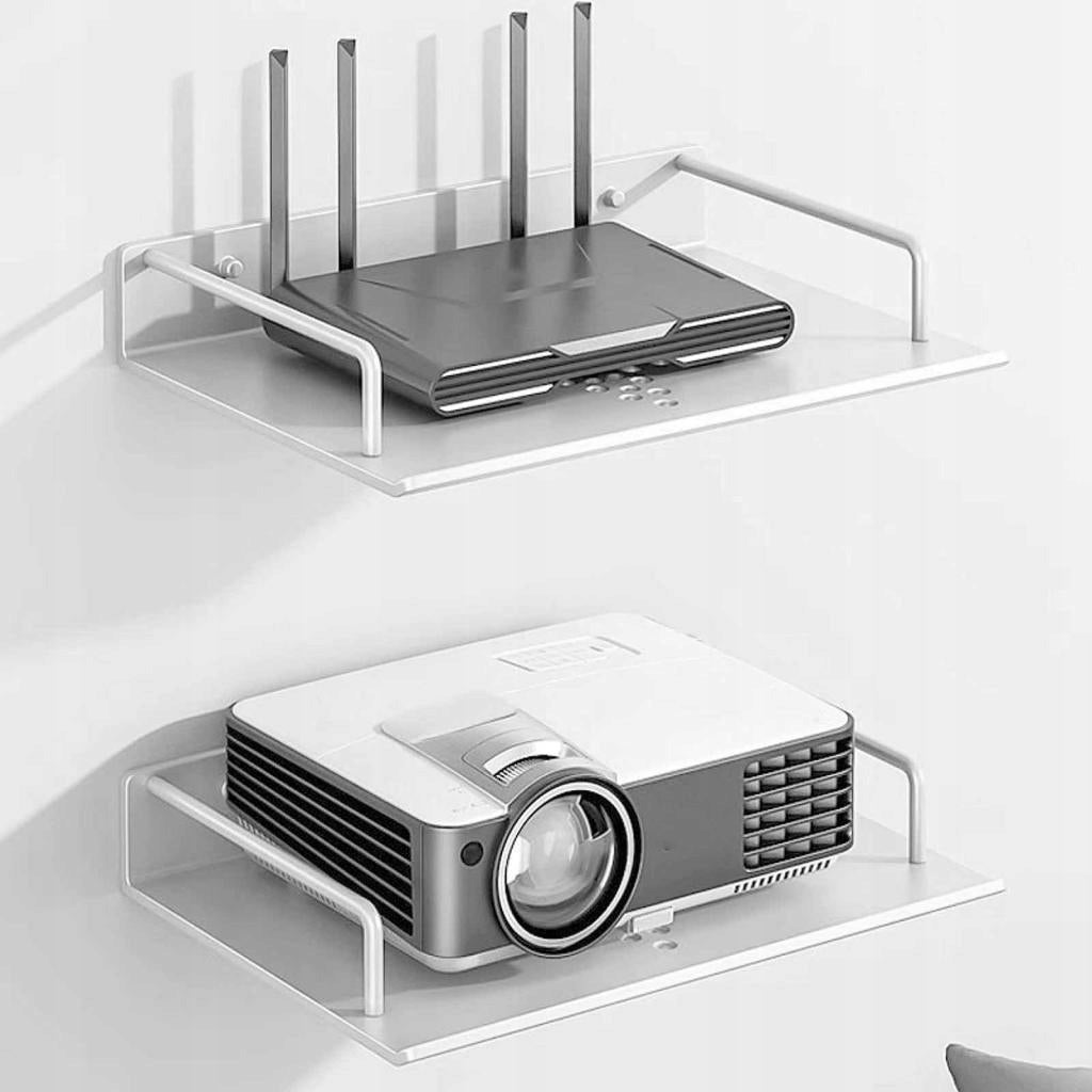 Wall Mount Projector Shelf Holder Multifunctional Router 28.5x21cm Silver Manufacturer code 15577038732