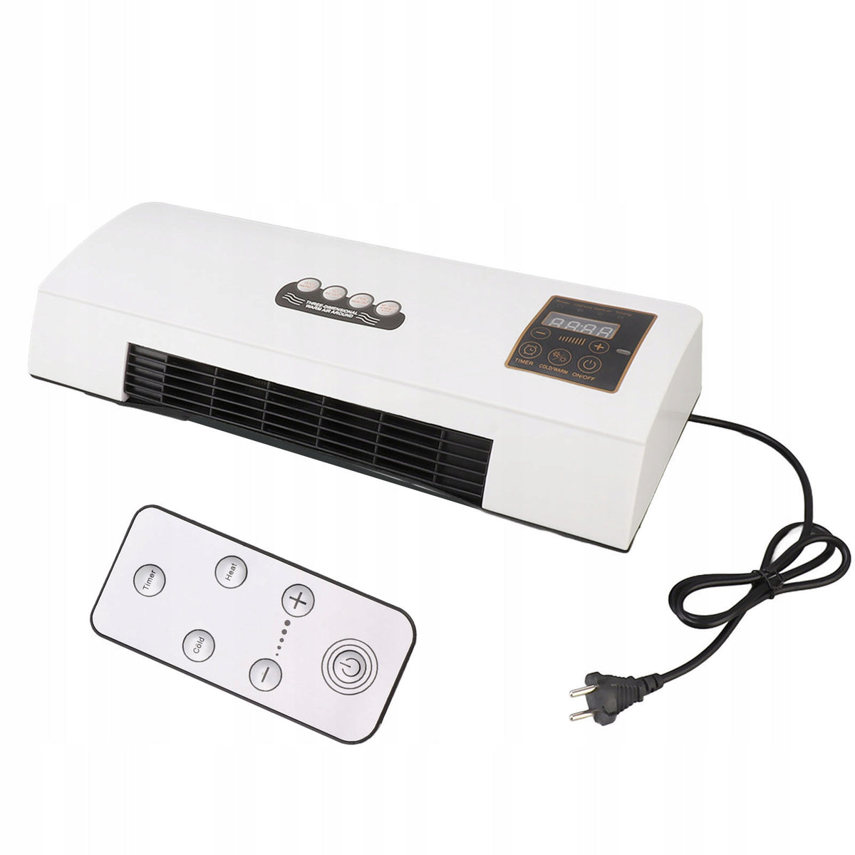 Wall Mounted Air Conditioning Hot Fan 10m Remote Controller 1800W XX
