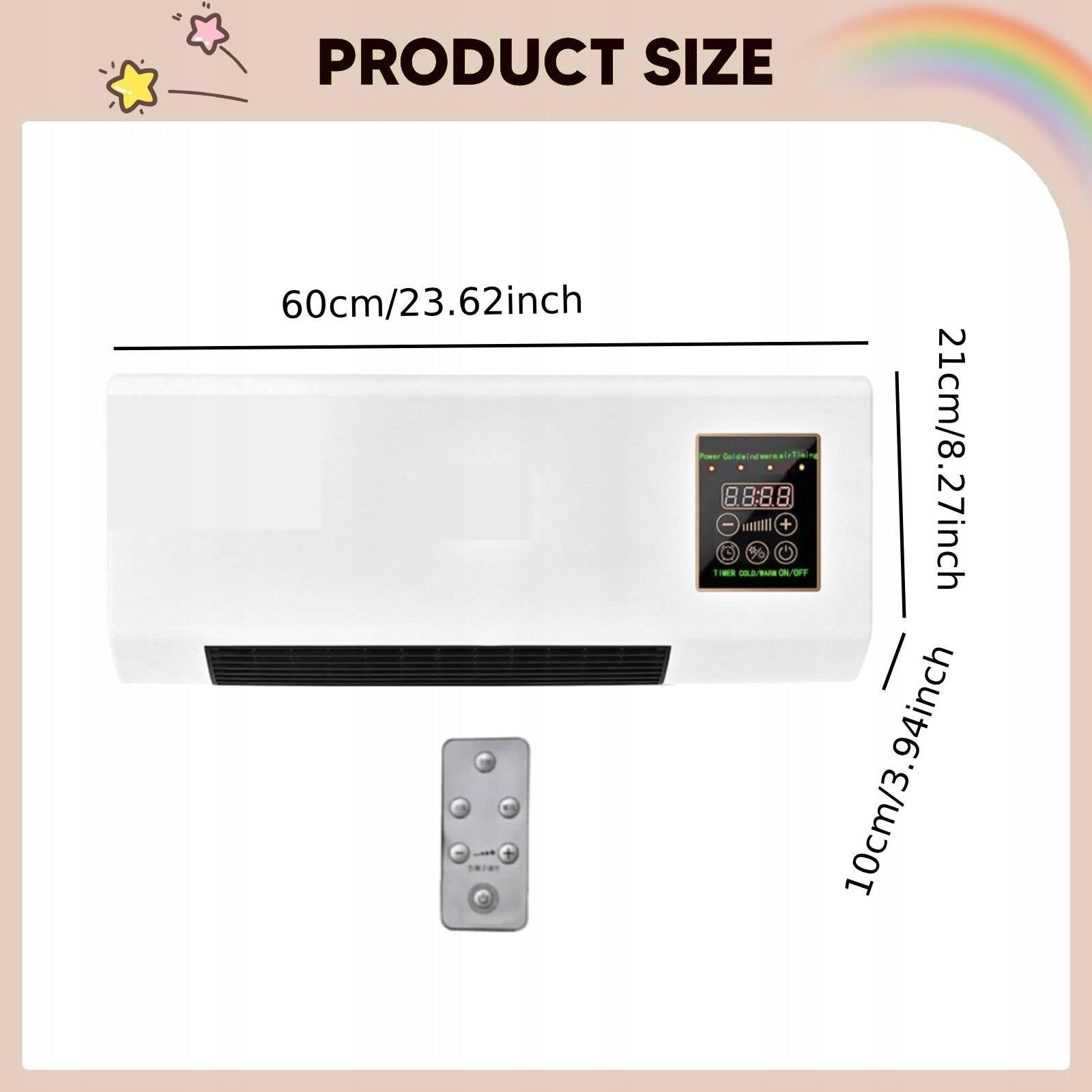 Wall Mounted Heater Mini Split Air Conditioner Summer Winter Remote Control Medical device no