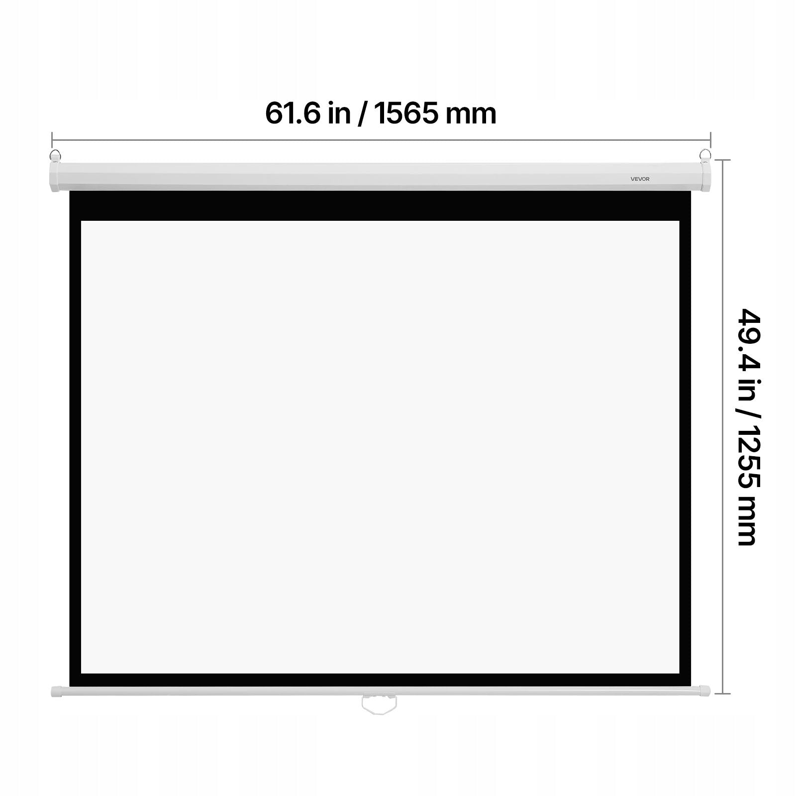 Wall Mounted Projection Screen 183CM 4:3 Manual Height Adjustment EAN (GTIN) 197988712305