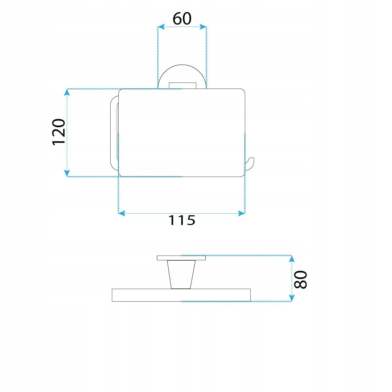 Wall Mounted Toilet Paper Holder Screwed With Flap Brushed Nickel Packaging status original