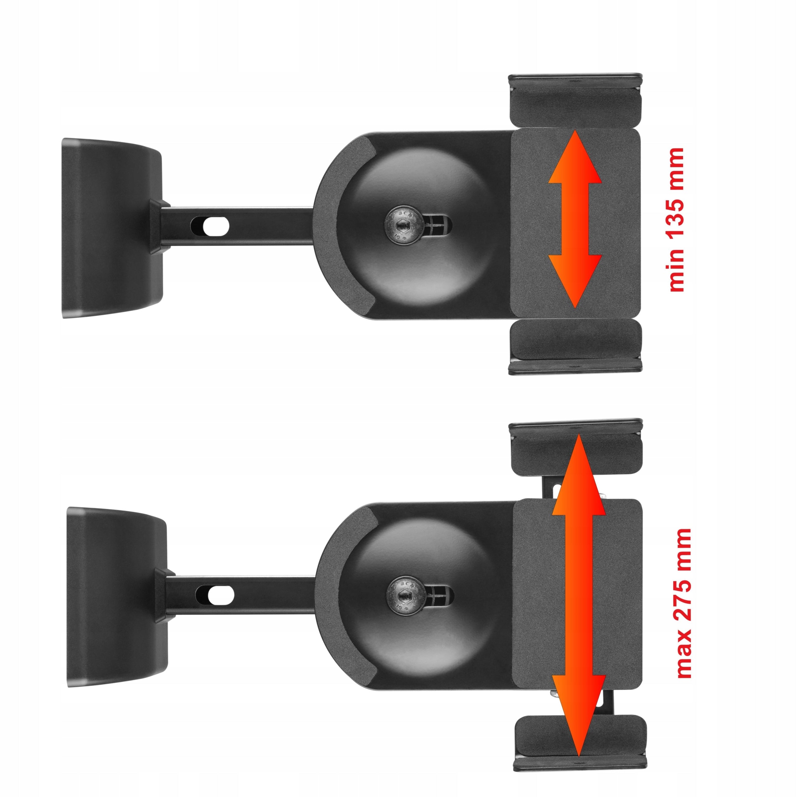 Wall Speaker Holder Universal 2pcs for Satellite Columns Adjustable Manufacturer code Uchwyt ścienny do głośnika MX-045