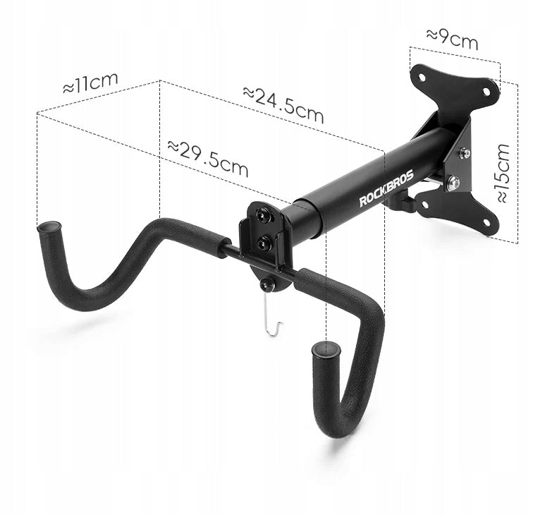 Wall bike hanger BEHIND THE FRAME up to 30kg angle adjustment ROCKBROS Manufacturer code 27210016001