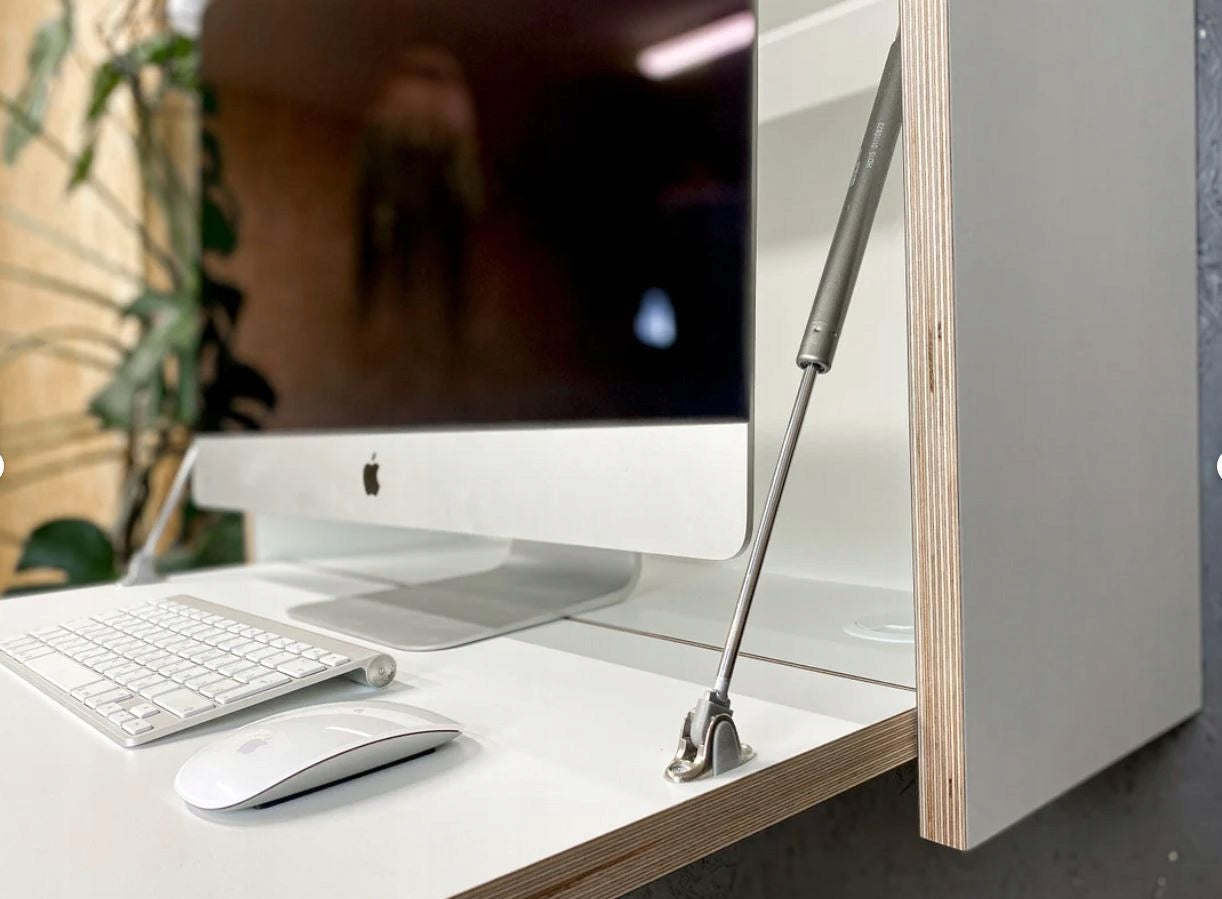 Wall desk for small rooms. Mini full functional office Manufacturer code RAW HARDWARE