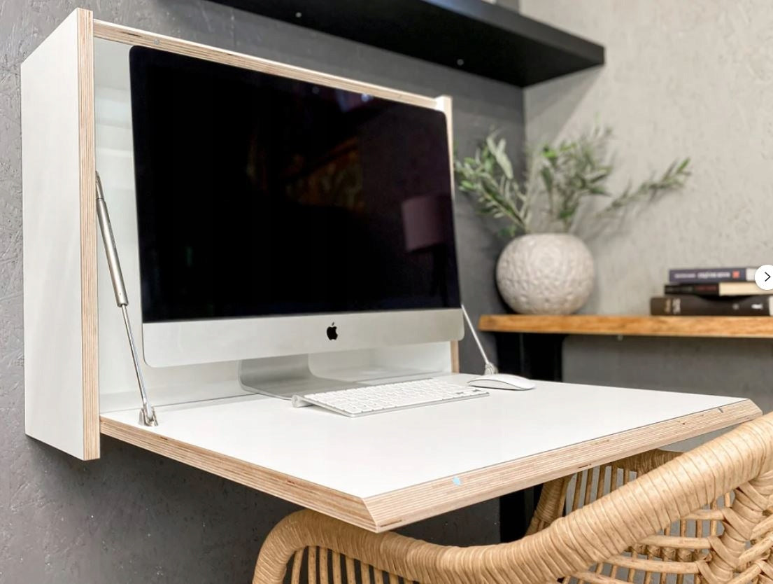 Wall desk for small rooms. Mini full functional office
