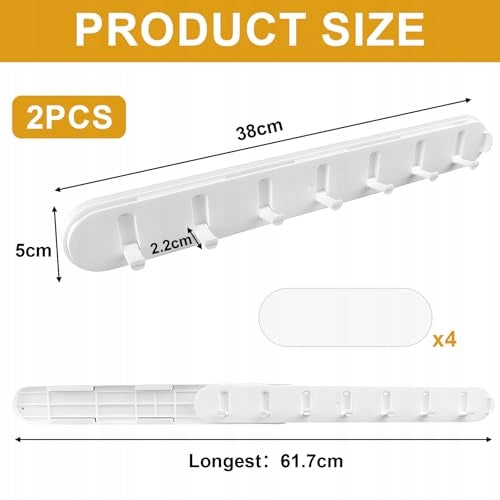 Wall hanger for retractable jewelry 7 hooks 61,7 cm Manufacturer code B0FMJ7SHP7