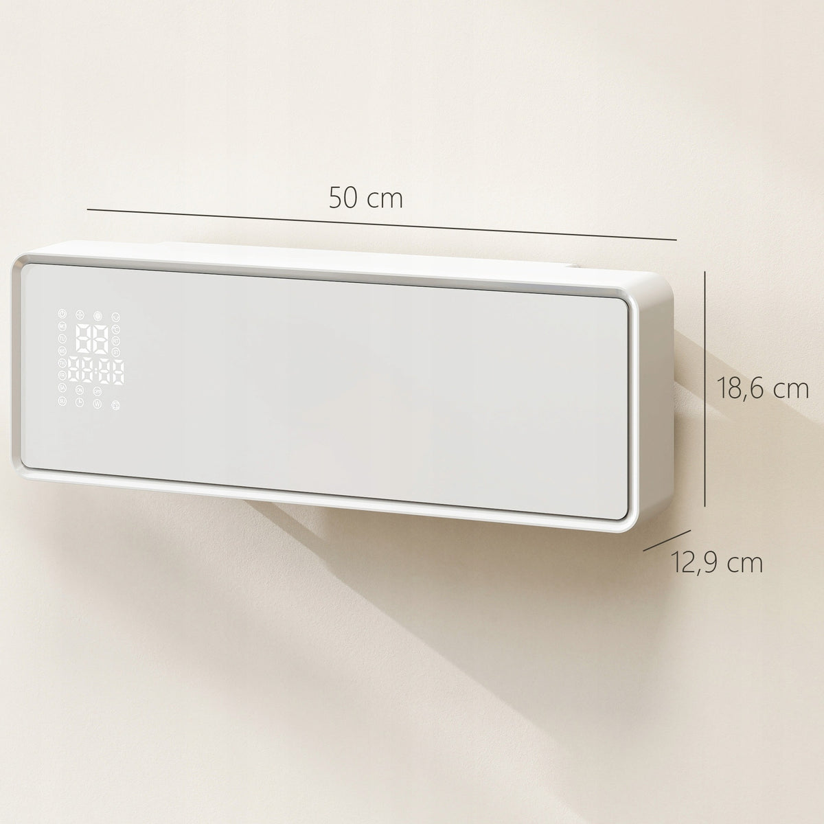 Wall heater HOMCOM 2000W with 2 power levels and 3 operating modes Brand Homcom