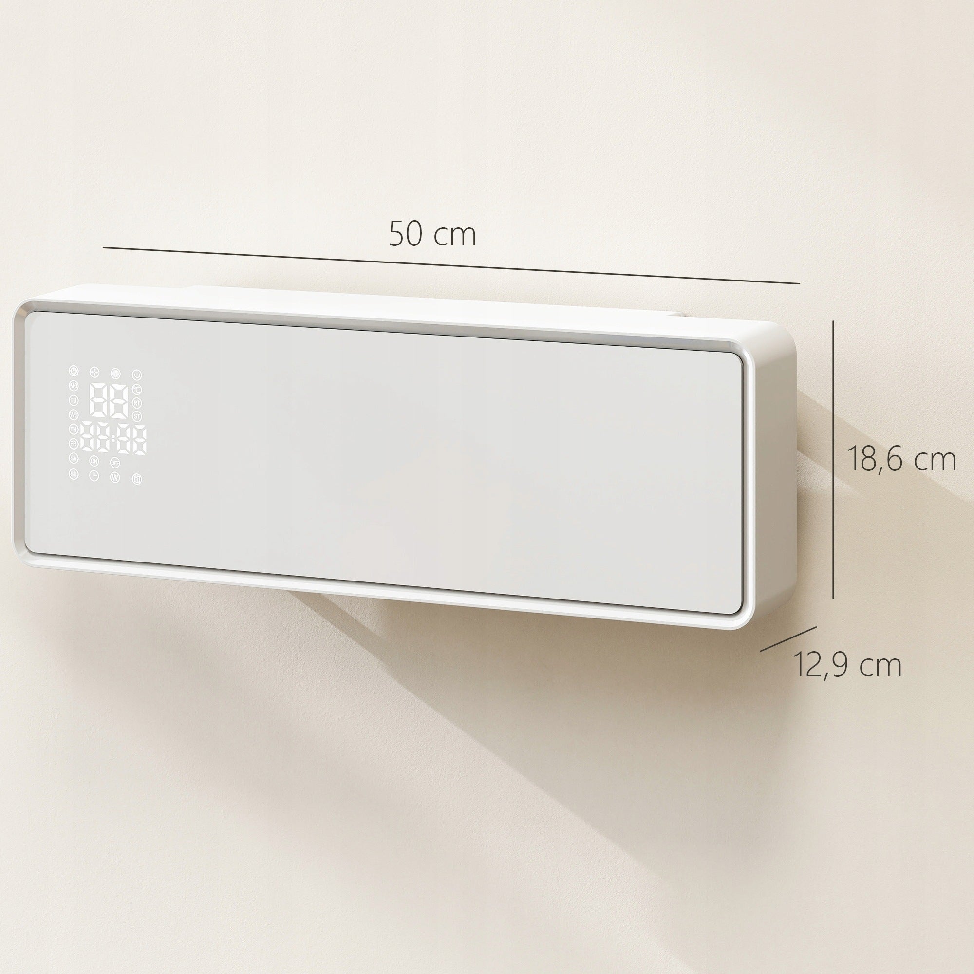Wall heater HOMCOM 2000W with 2 power levels and 3 operating modes Brand Homcom