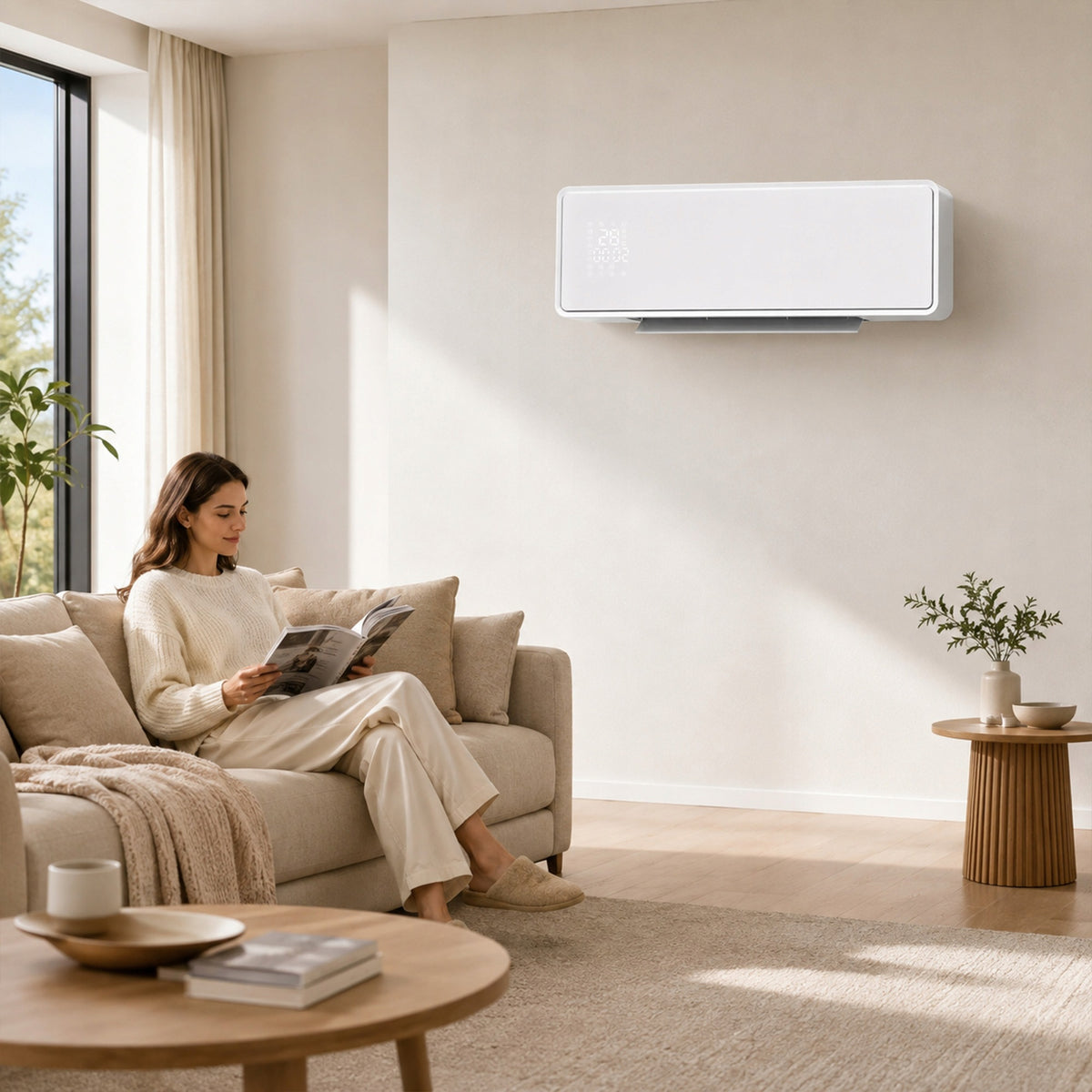 Wall heater HOMCOM 2000W with 2 power levels and 3 operating modes Packaging status original