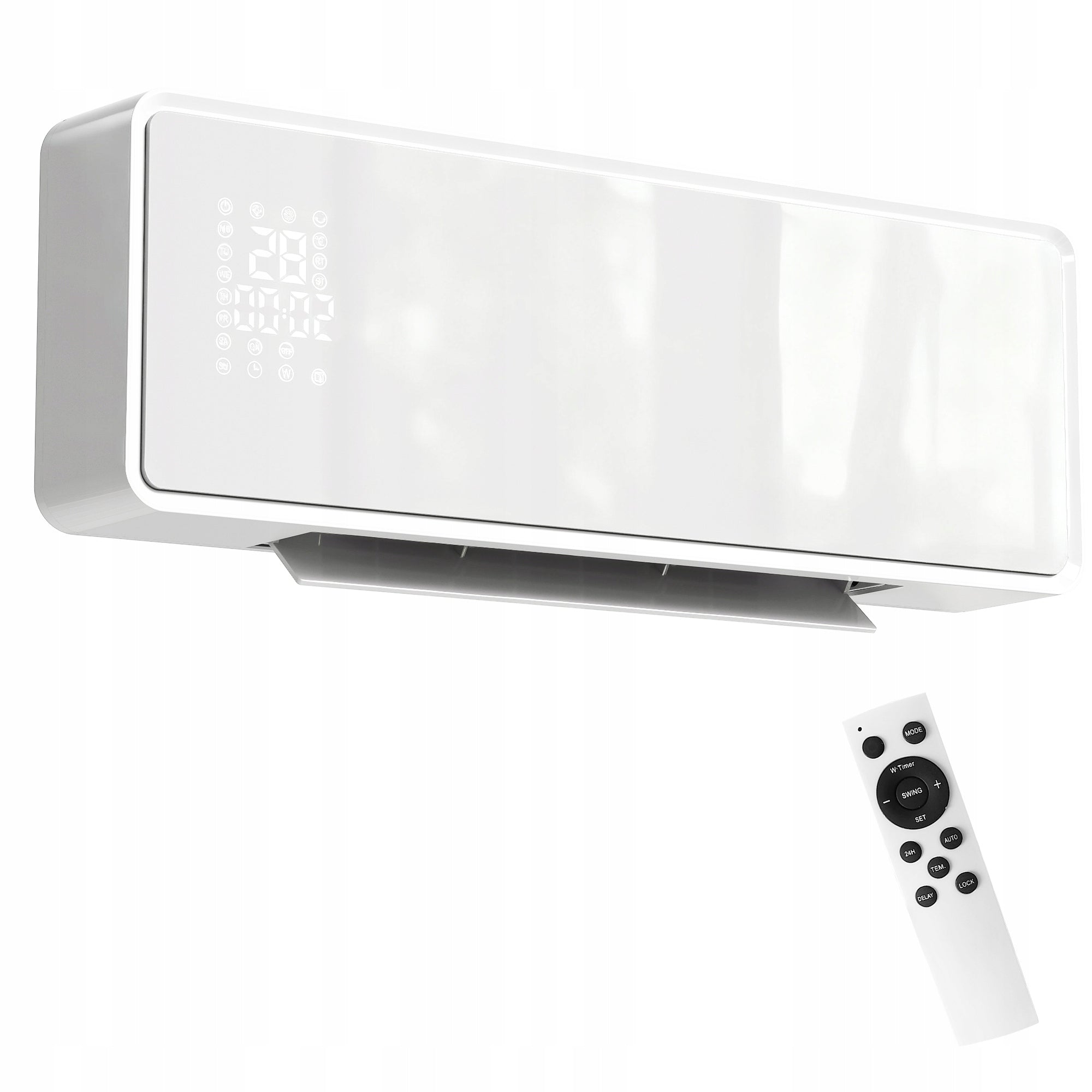 Wall heater HOMCOM 2000W with 2 power levels and 3 operating modes