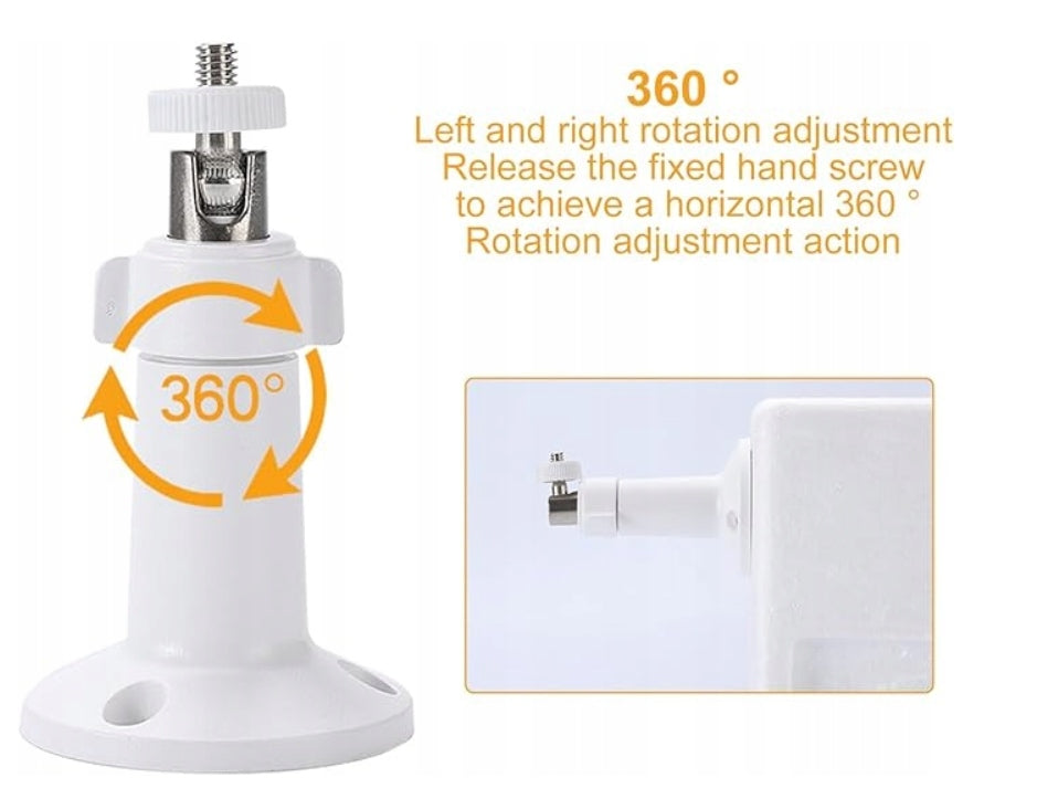 Wall mount 360 degrees for outdoor camera 2 pcs. white Manufacturer code UCHWYT ŚCIENNY KAMERY ŚCIENNEJ