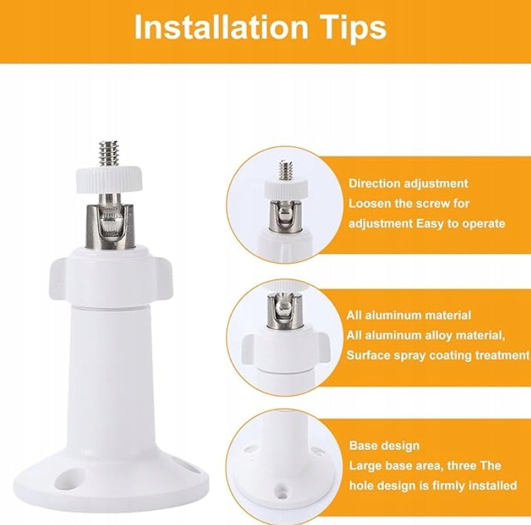 Wall mount 360 degrees for outdoor camera 2 pcs. white Packaging status original