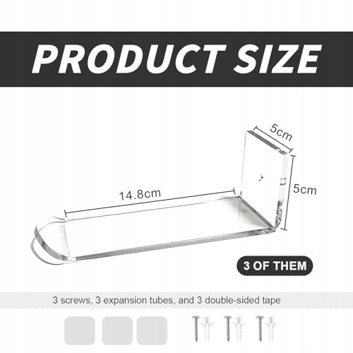 Wall mount for caps clear acrylic 17cm Manufacturer code B0DKXPVFK2