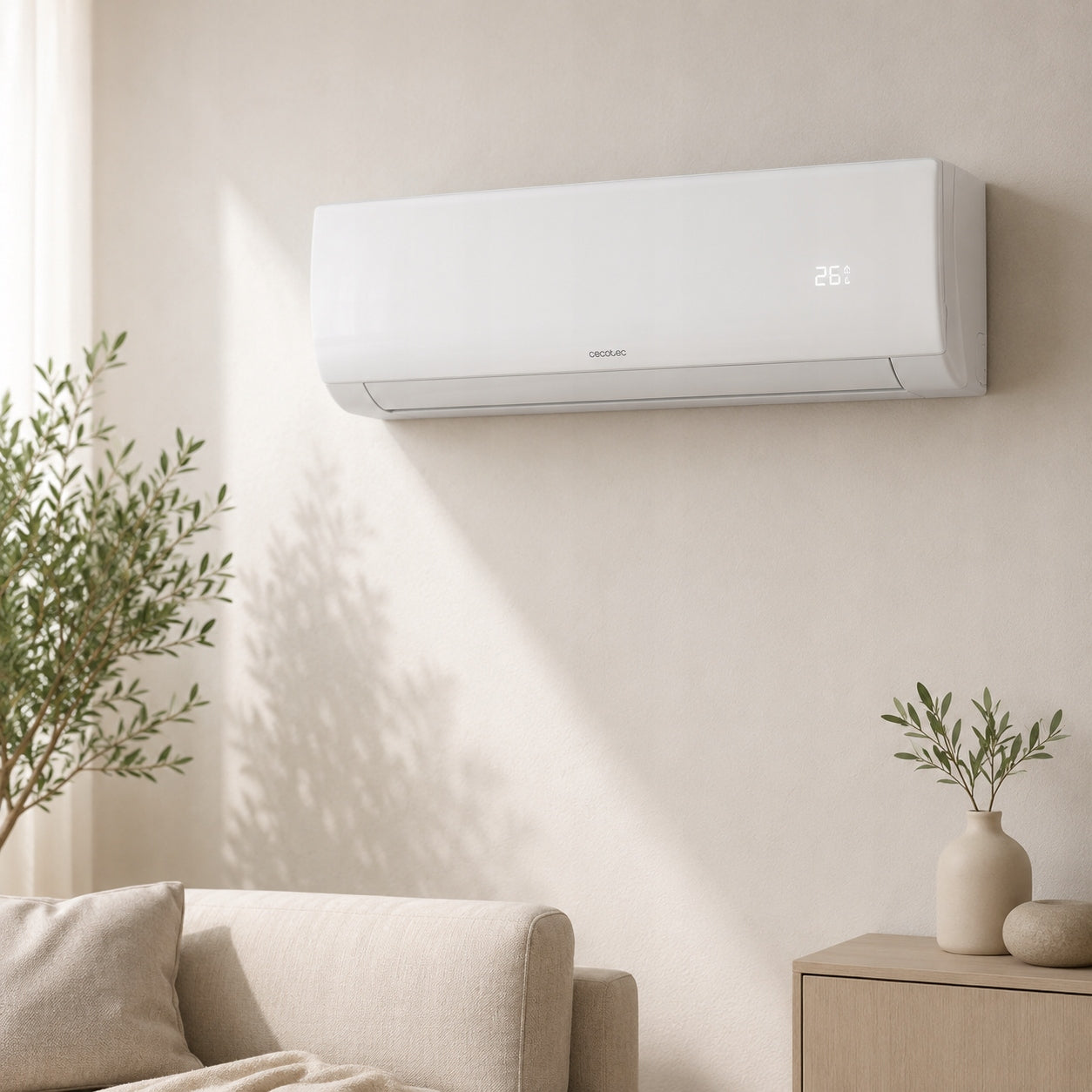 Wall-mounted air conditioner Cecotec AirClima 12000 5 Operating Modes 8 Speeds 25m² Brand Cecotec