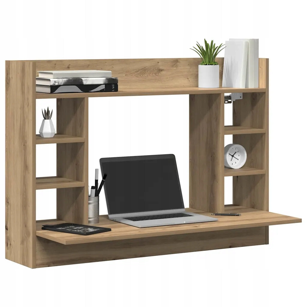 Wall mounted desk oak artisan 105 x 48 x 75 cm Brand VidaXL