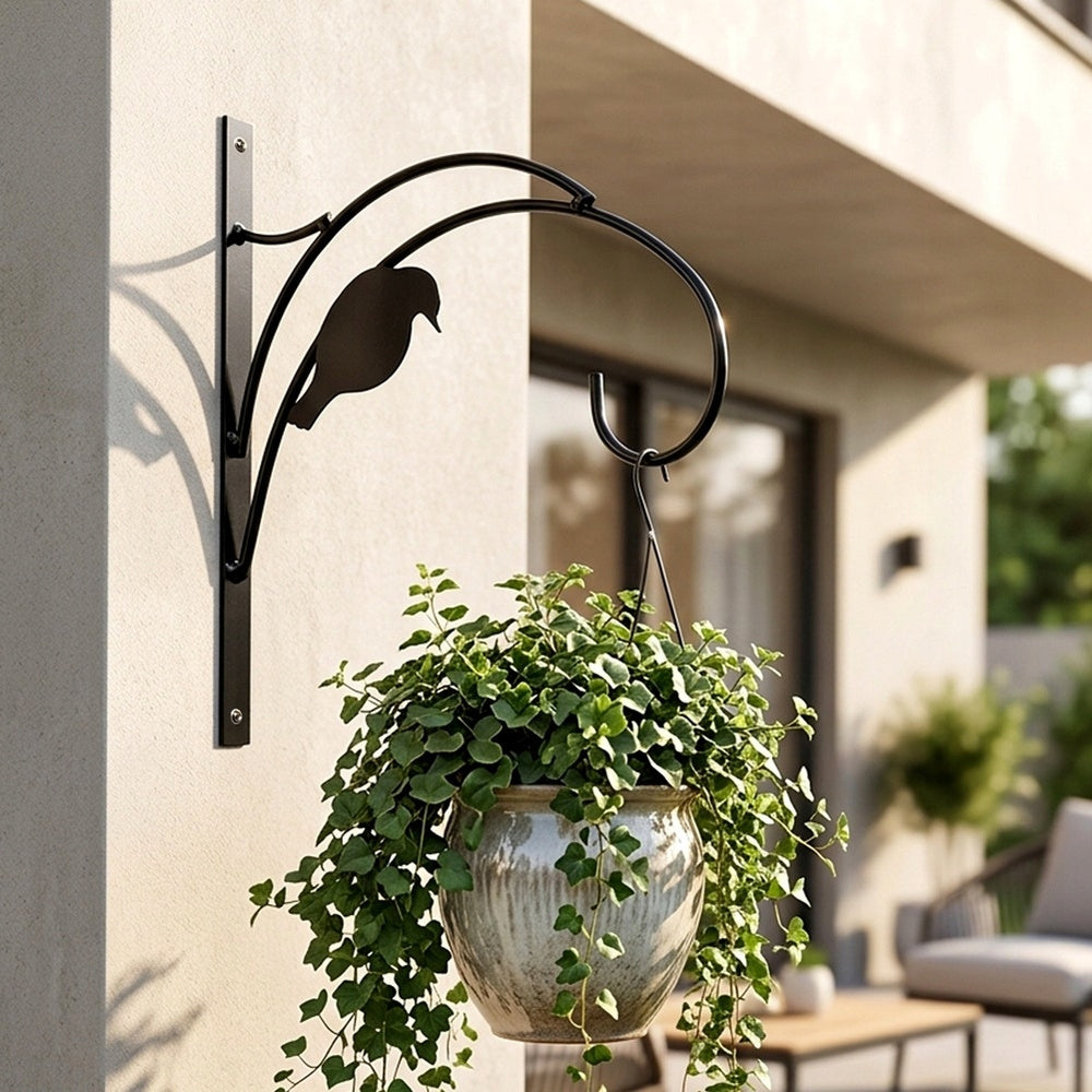 Wall pot hanger decorative metal black 29,5x1,8x28 cm Manufacturer code 5900670122284