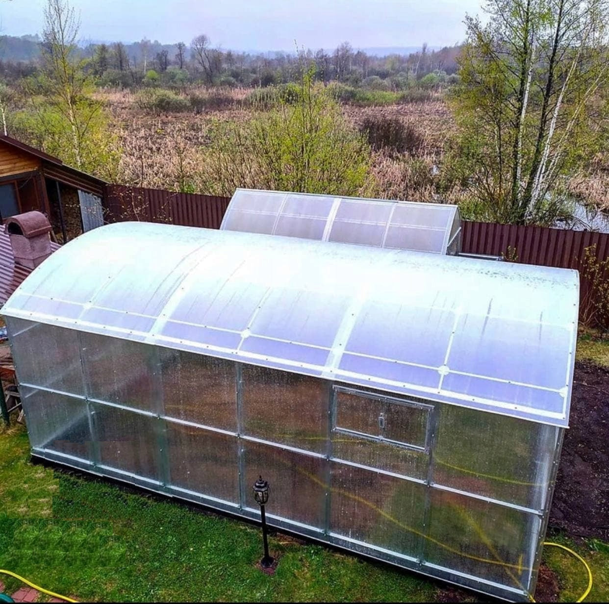 Wall straight greenhouse polycarbonate 3x6 6mm