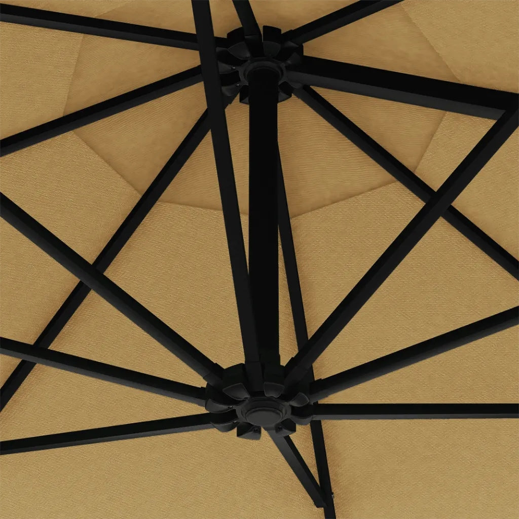 Wall umbrella on metal post, 300 cm, kol Product height 131 cm