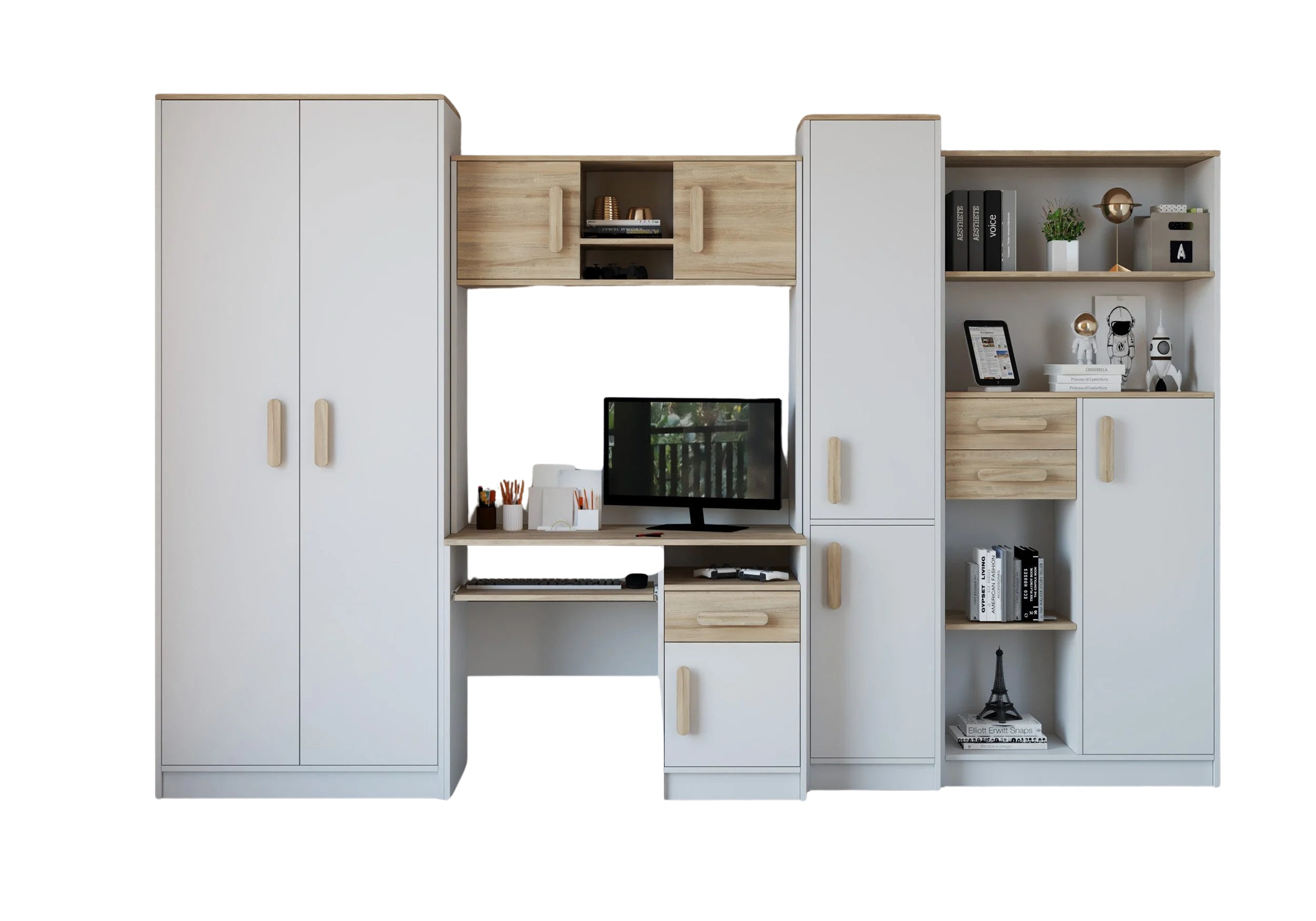 Wall unit set children's furniture youth MACIUŚ wardrobe desk PL+