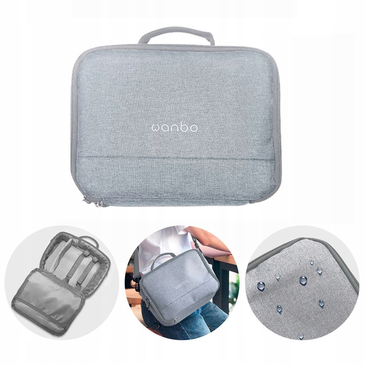Wanbo Projector bag for T2 Free, T2 Max, Cube 2 Pro grey