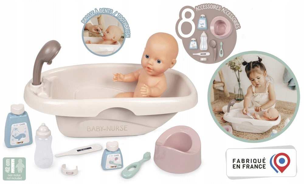 Lelės vonelė su aksesuarais Baby nurse Smoby