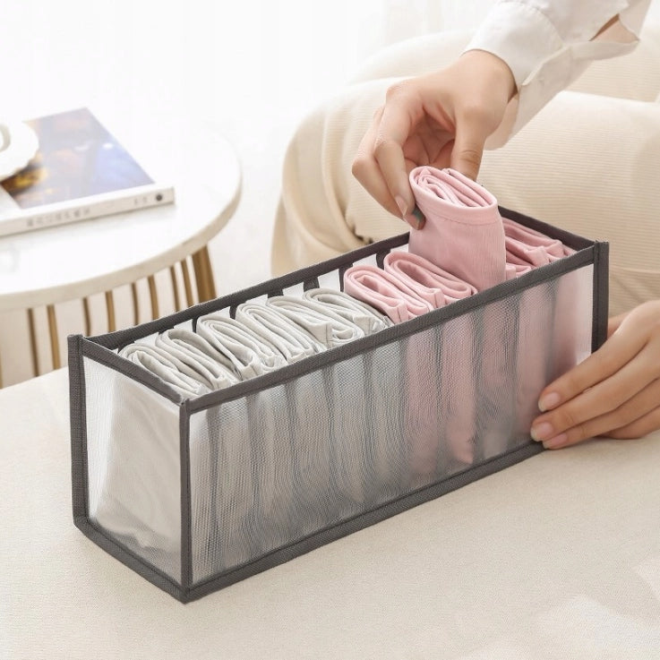 Wardrobe Organizer 11 Compartments for Underwear - Grey