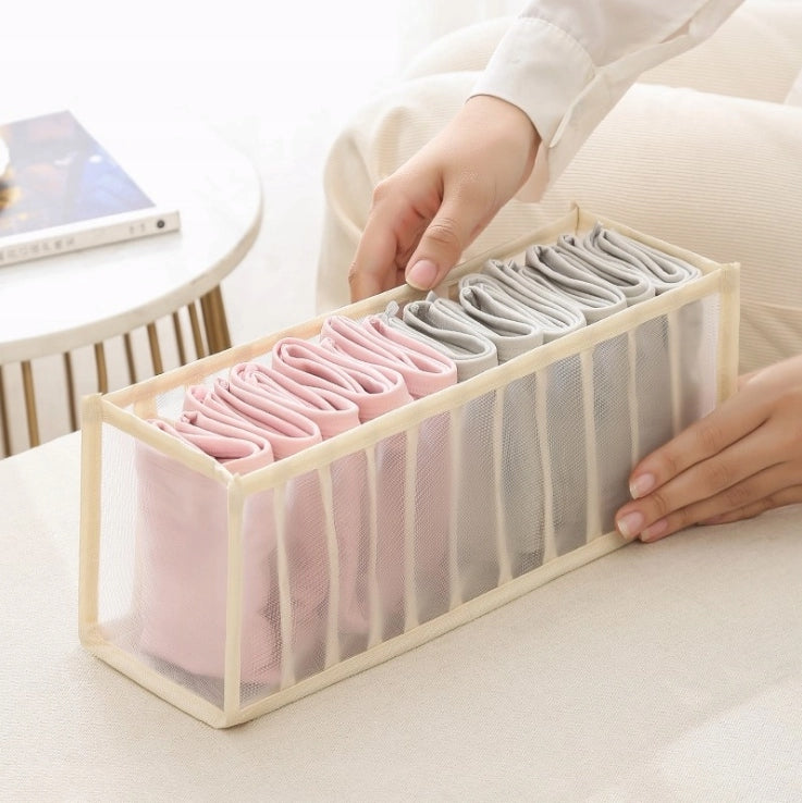 Wardrobe Organizer 11 Compartments for Underwear - White