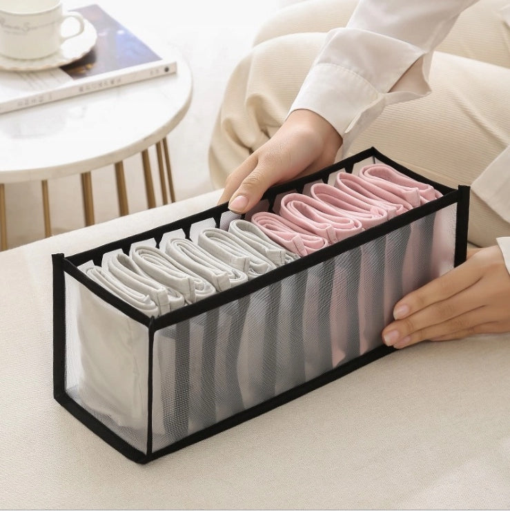 Wardrobe Organizer 11 Underwear Compartments - Black