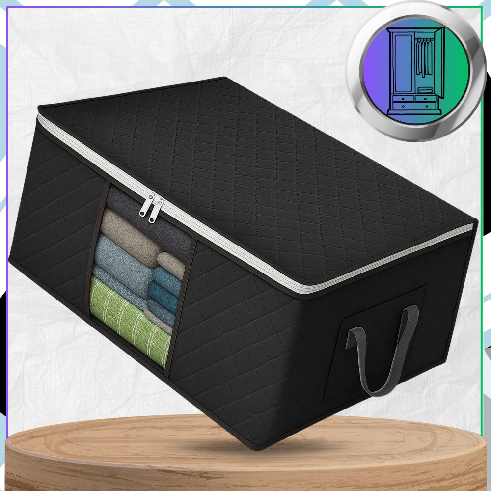 Wardrobe Organizer 90 L For Clothes Bedding Container Box Set of 4 Kind wardrobe organizer