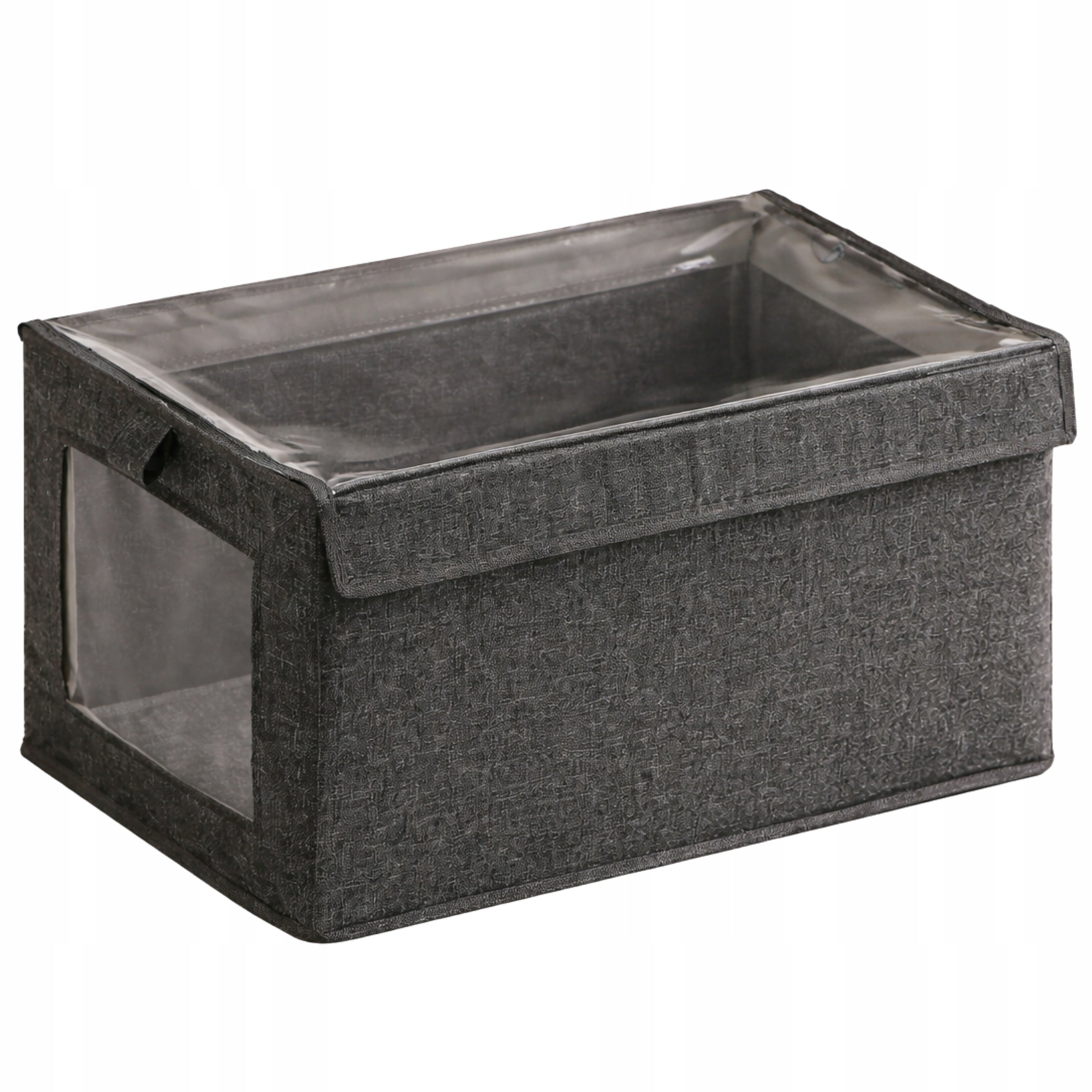 Wardrobe Organizer Textile Clothes Container with Lid 40x25x20 Grey Brand EdiBazzar