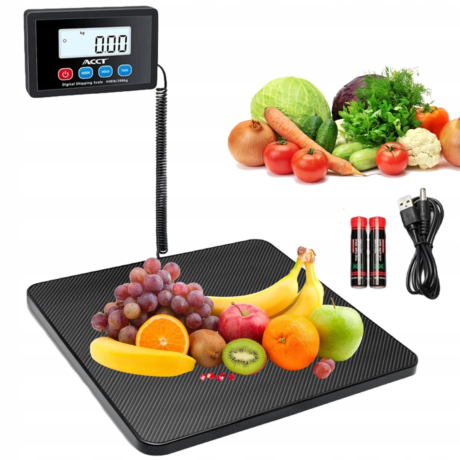 Warehouse scale for parcels mail order 200kg 10g with hold LCD function