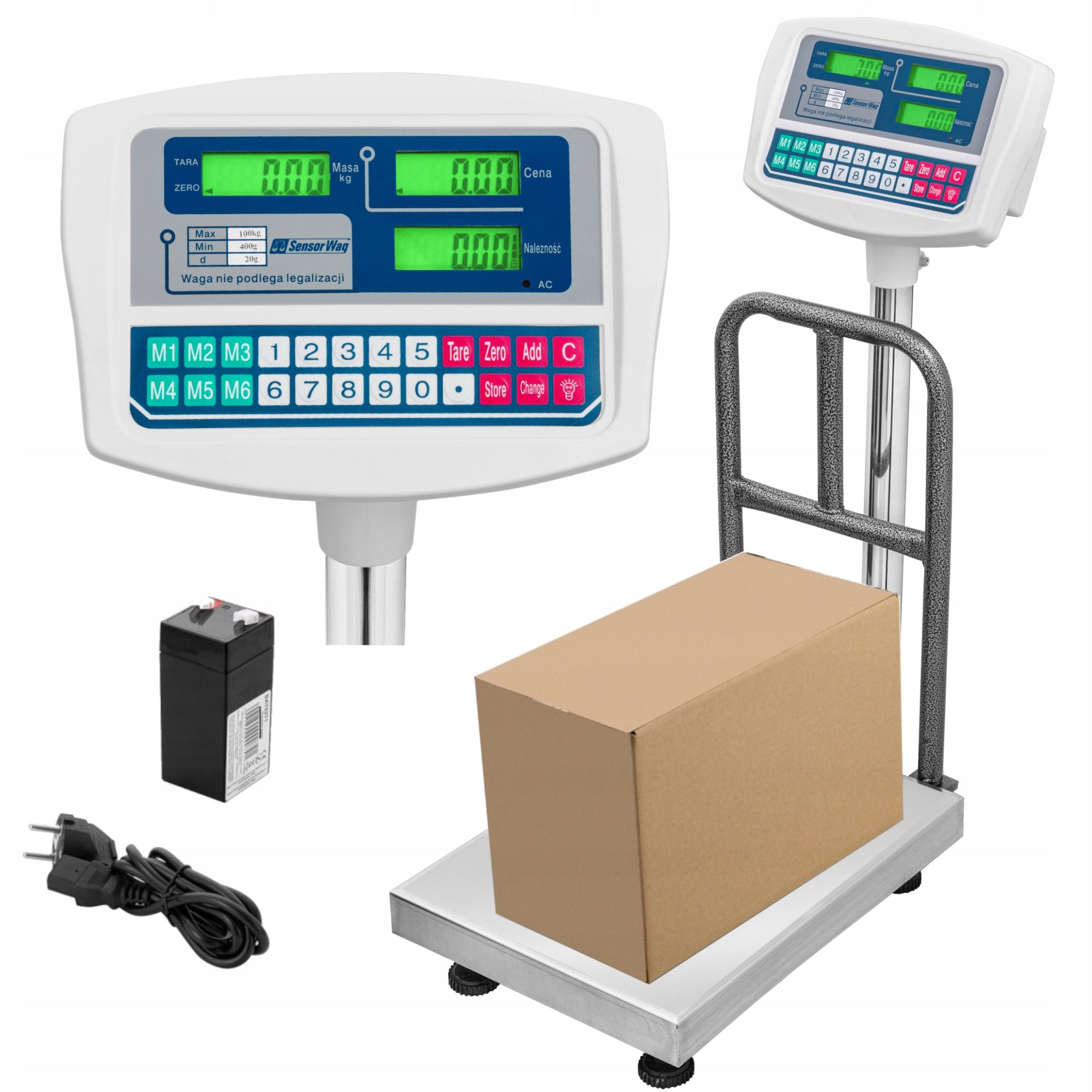 Warehouse scale up to 300kg 40x50cm electronic store with store backrest