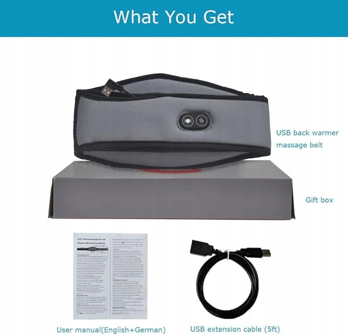 Warming Belt Waist Massage Device with Temperature Control Packaging status original
