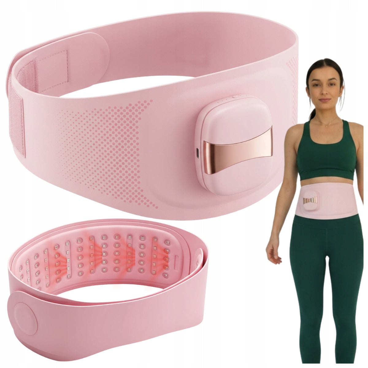 Warming belt heating LED menstrual for abdominal pain hot water bottle period Brand Fit4Med