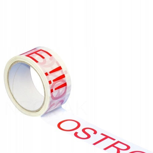 Warning Tape Print CAREFULLY 60m/48mm