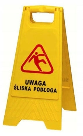 Warning board, stop sign. ATTENTION, SLIPPERY FLOOR Brand FX