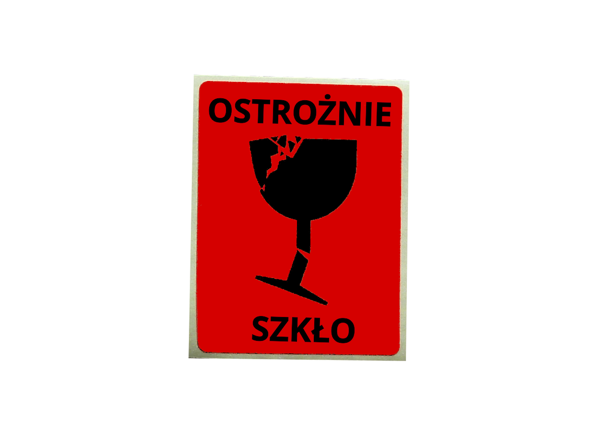 Warning labels ATTENTION GLASS Glue STRONG 100sz