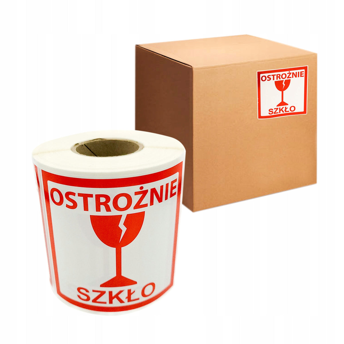 Warning labels Caution Glass 500 PCS SELF-ADHESIVE FILM Brand MD Labels