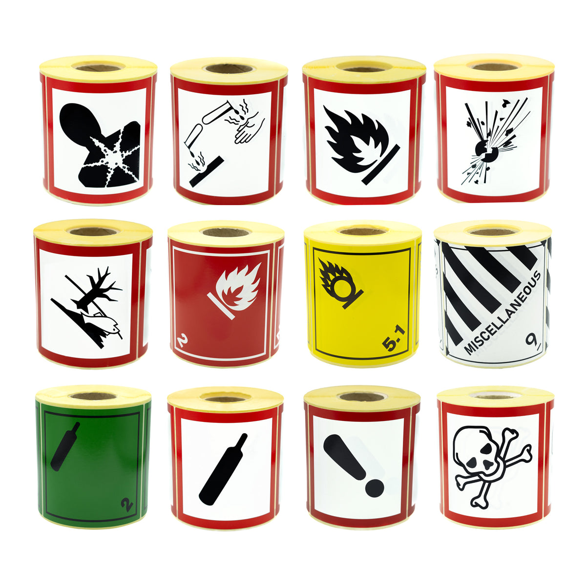 Warning labels GHS 05- CORROSIVE ACTION Corrosive product 10X10CM 500 PCS Brand MD Labels