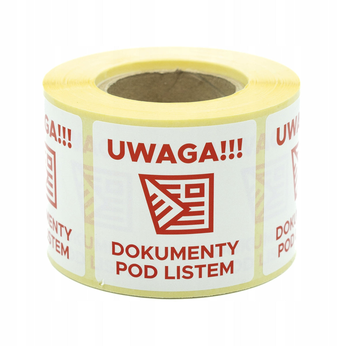 Warning labels for packages Attention! Documents under the letter 50x50 mm 500pcs