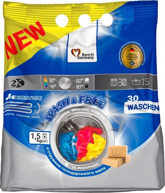 Wash&Free Universal Washing Powder - 1,5 kg