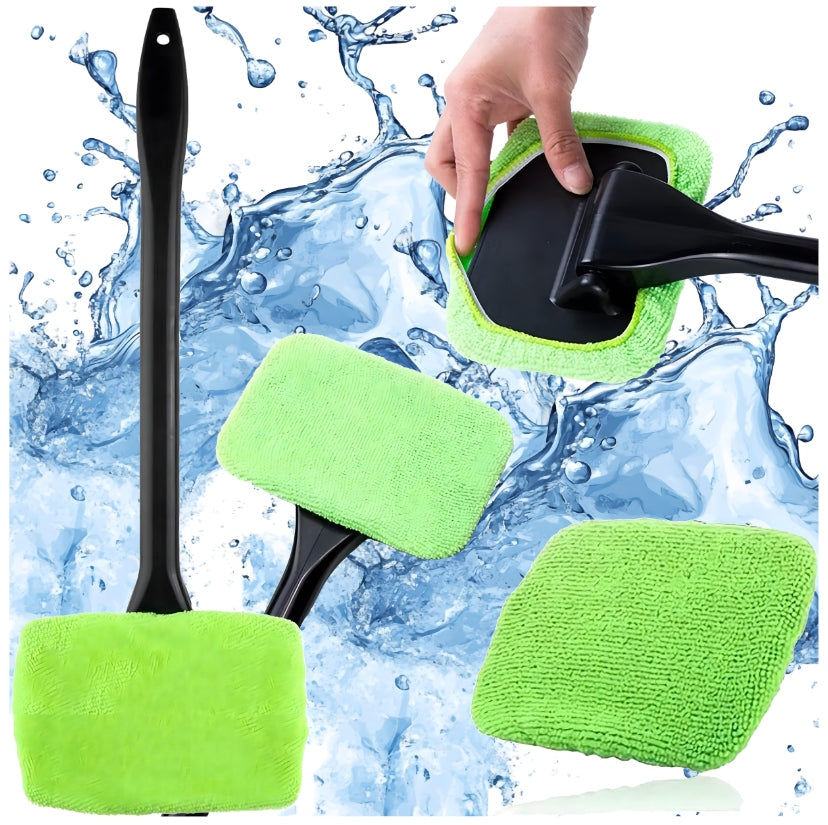 Washer Car Brush for Window Glass Mirrors with Microfiber