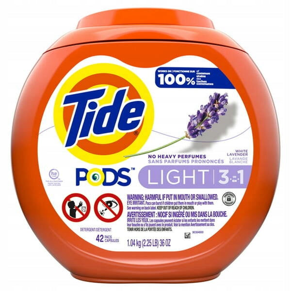 Washing Capsules Fabric Universal 42 pcs Tide Light Lavender