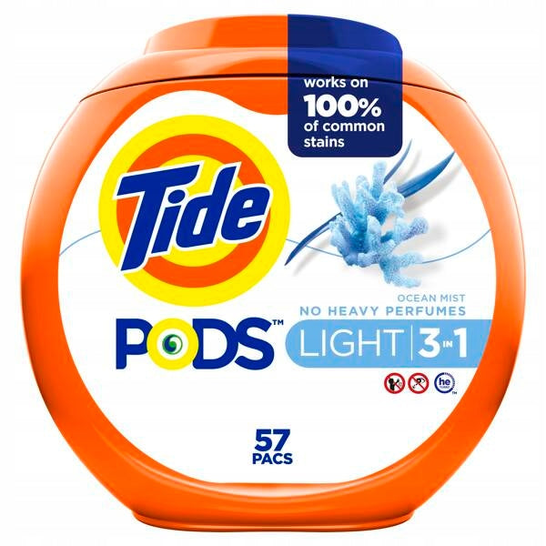 Washing Capsules Fabric Universal 57 pcs Tide Light Ocean Brand Tide