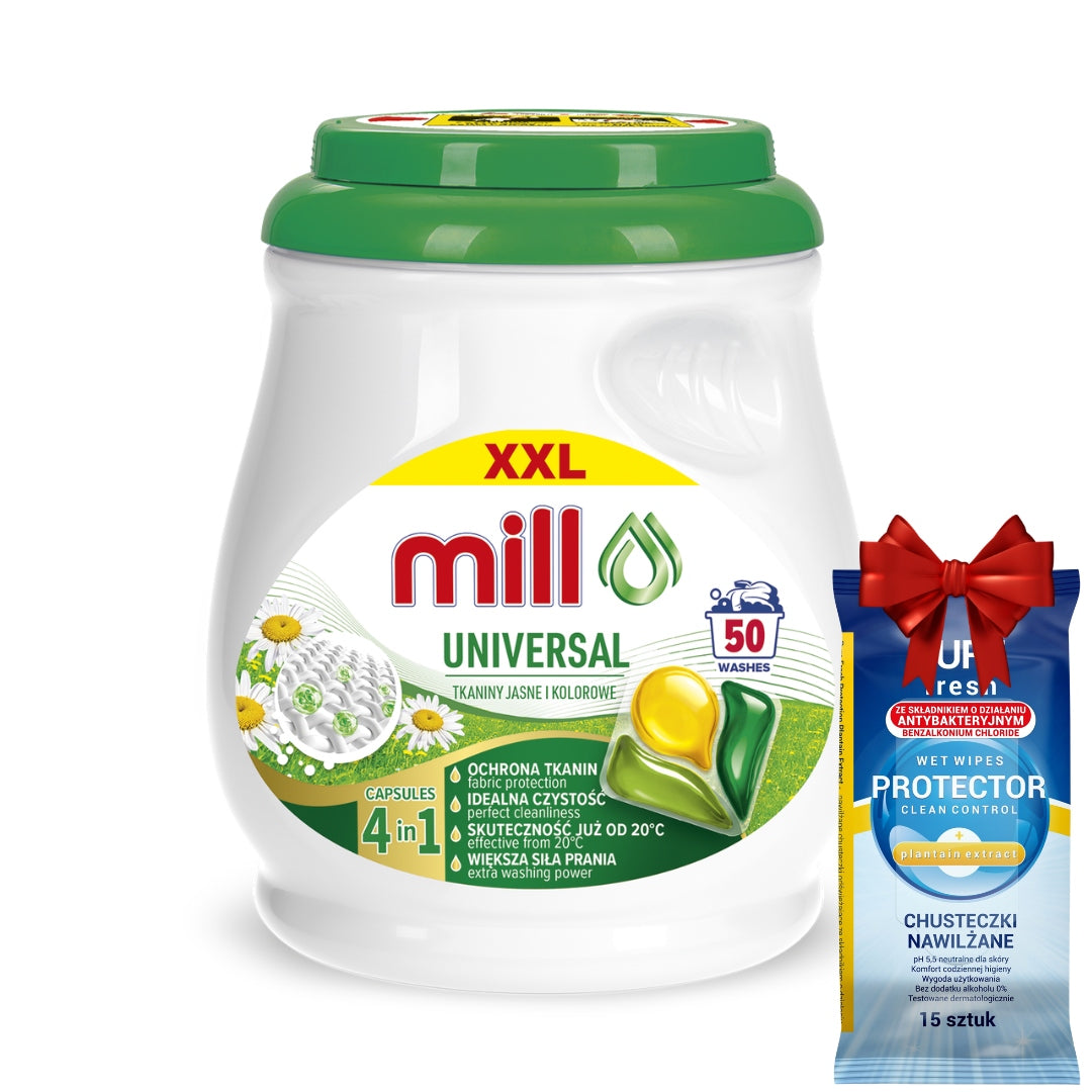 Washing Capsules Mill Professional 4in1 Universal 50 Washes + Freebie