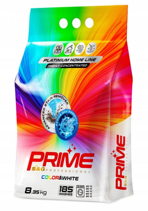 Washing Powder PRIME Universal Colour & White Active Oxy Formula 8,35kg