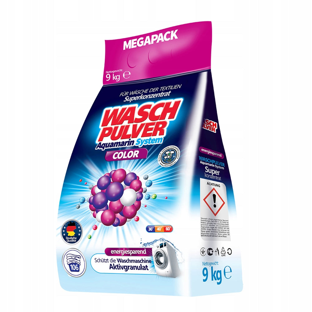 Washing Powder White WaschPulver Universal Color 9Kg 106 pr