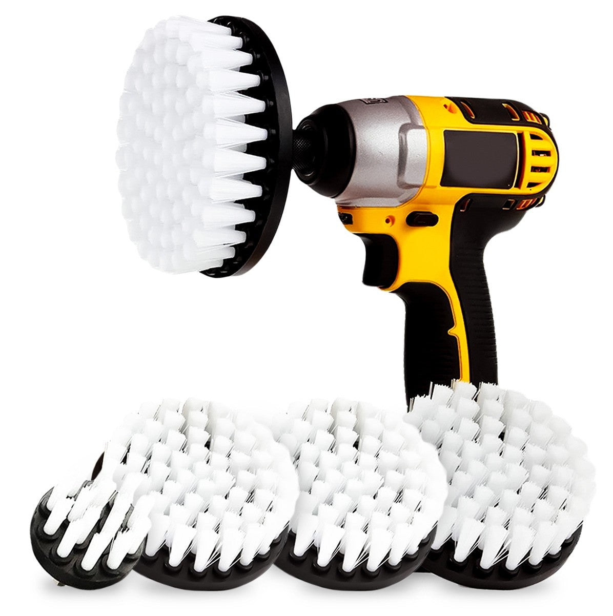 Washing Upholstery Brushes for Screwdriver Set of 4 for Cleaning Packaging status original