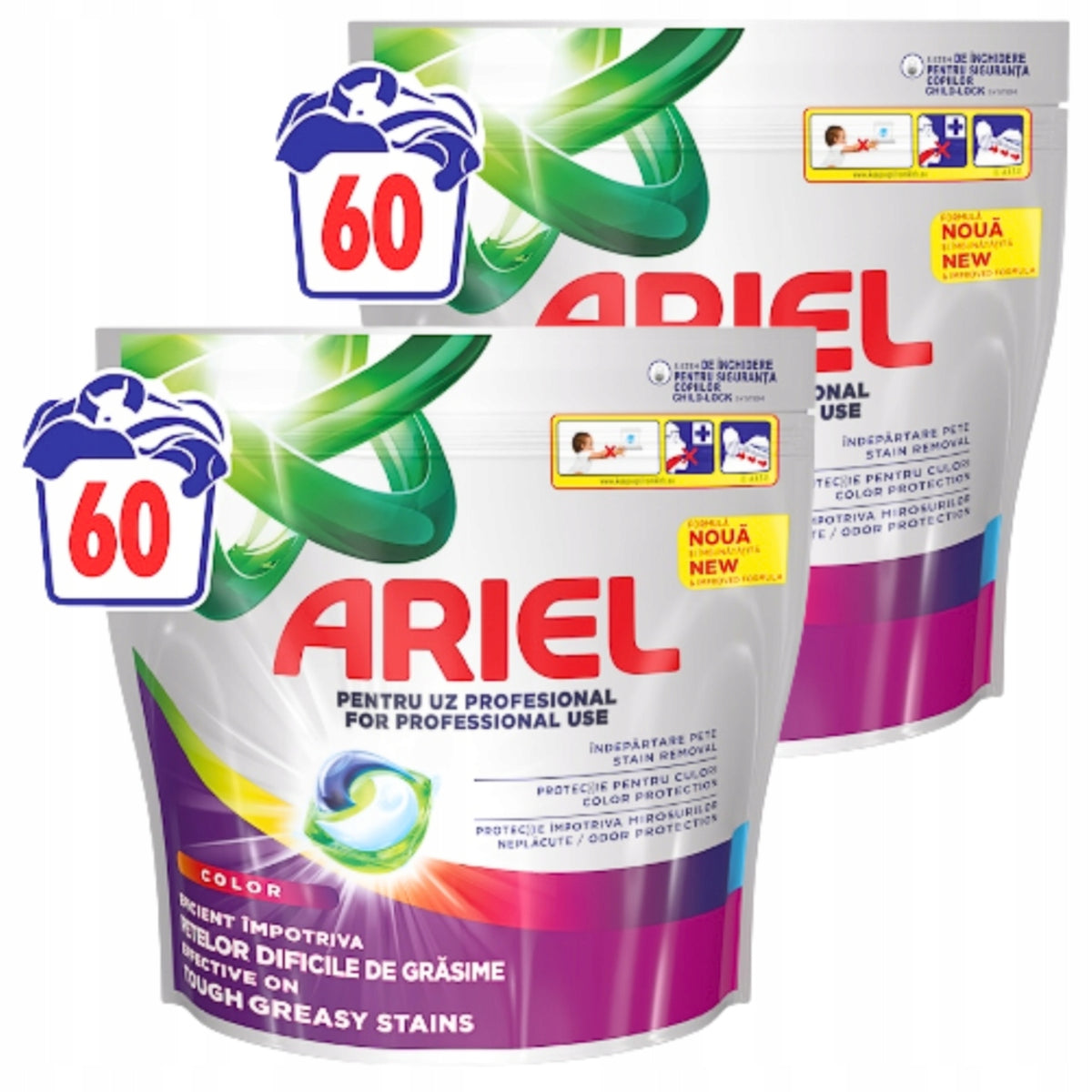 Washing capsules ARIEL All in One Color Proffesional 120 pcs Packaging status original